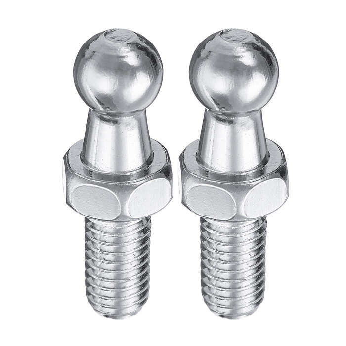 Universal Silver 2pcs Boot Bonnet Gas Strut End Fitting 10mm M8 Ball Pin Joint Valve Spring