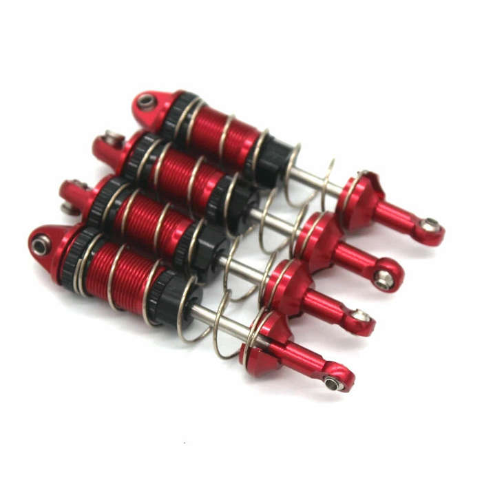 Titanium - MJX 16207 16208 16209 16210 1/16 Rc Car Metal Upgrade Parts Front And Rear Shock Absorber