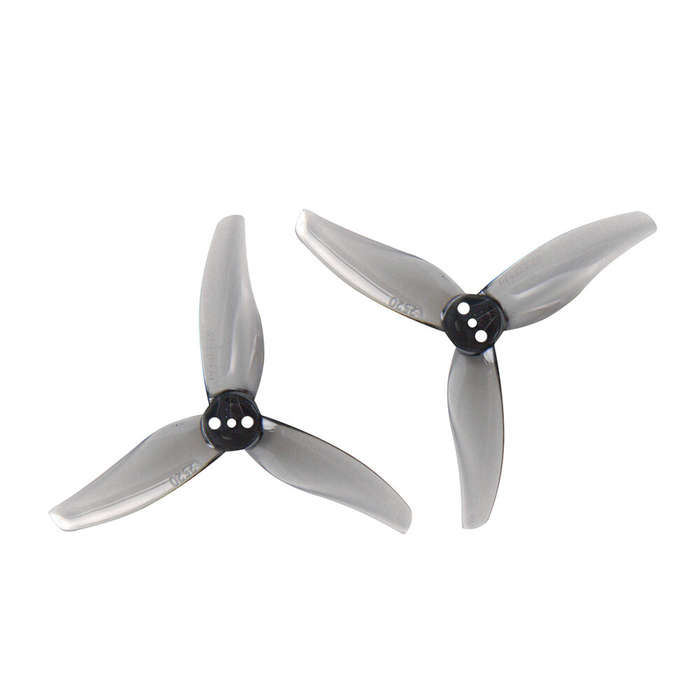 Clear grey - 4 Pairs Gemfan Hurricane 2520 2.5x2.0 2.5 Inch 3-Blade Propeller 1.5mm Hole for RC Dron