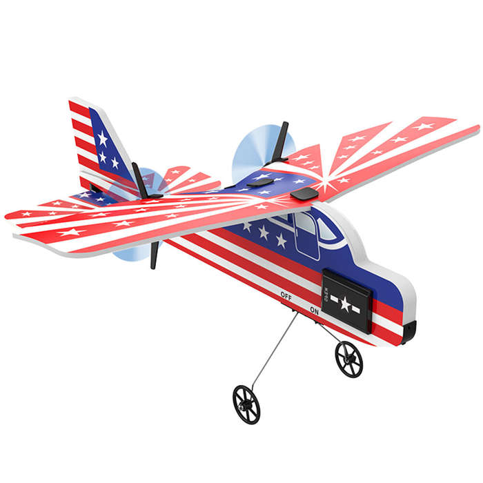 Two Batteries - KFPLAN KF800 2.4GHz 2CH 220mm Wingspan MPP Built-in Gyro Indoors Mini Glider RC Airp