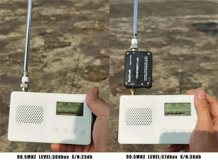 Black - MT1129 Low Noise Amplifier 100KHz to 6GHz Ultra Low Noise Figure High Gain SMA Type C Rechar