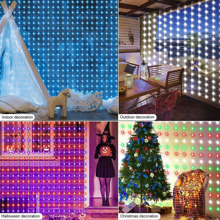 3x3M - LIXINCORDA Smart RGB LED Curtain Light Strings Bluetooth APP Control Remote Control IP68 Wate