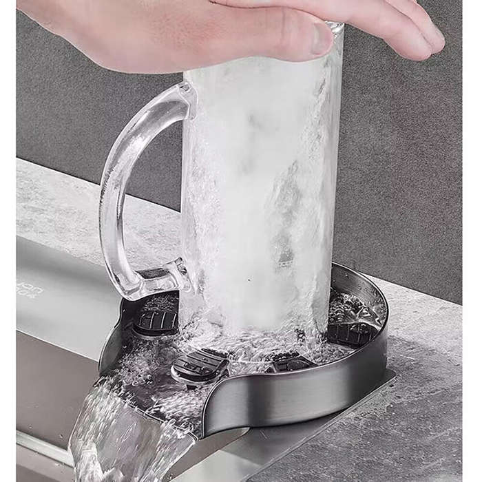 Gun Gray - Sink High Pressure Household Bar Stainless Steel Press Automatic Cup Washer Coffee Shop F