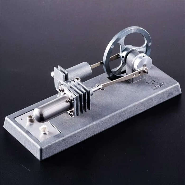 Silver - STARPOWER QX6 Mini Hot Air Stirling Engine Model DIY Assembled Kit Physics Experiment Scien