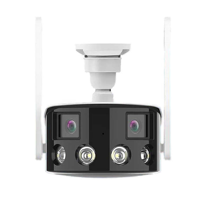 2K 4MP Dual Lens Panoramic WIFI Camera RJ-45 180 Wide Viewing Angle AI Human Detection IR Color Nigh