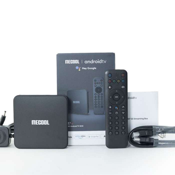 US Plug - MECOOL KM7 SE 2+32GB Android TV 11 4K Streaming Box S905Y4 Quad Core AV1 Chromecasts Built