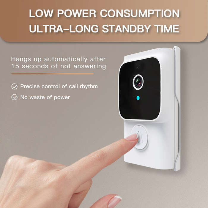 White - Y8-KP2 2.4G Bluetooth Visual Doorbell Wireless Installation Infrared Night Vision Two Way Vi