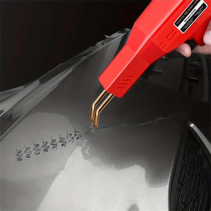 EU Plug Red Portable Plastic Welding Machine Quick and Easy Operation Ergonomic Design Stainless Ste