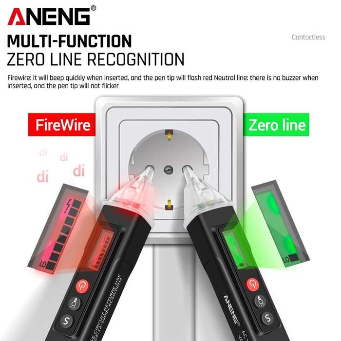 ANENG VC1010 Digital AC Voltage Tester Smart Non-Contact Test Pen 12-1000V Current Electric Sensor M