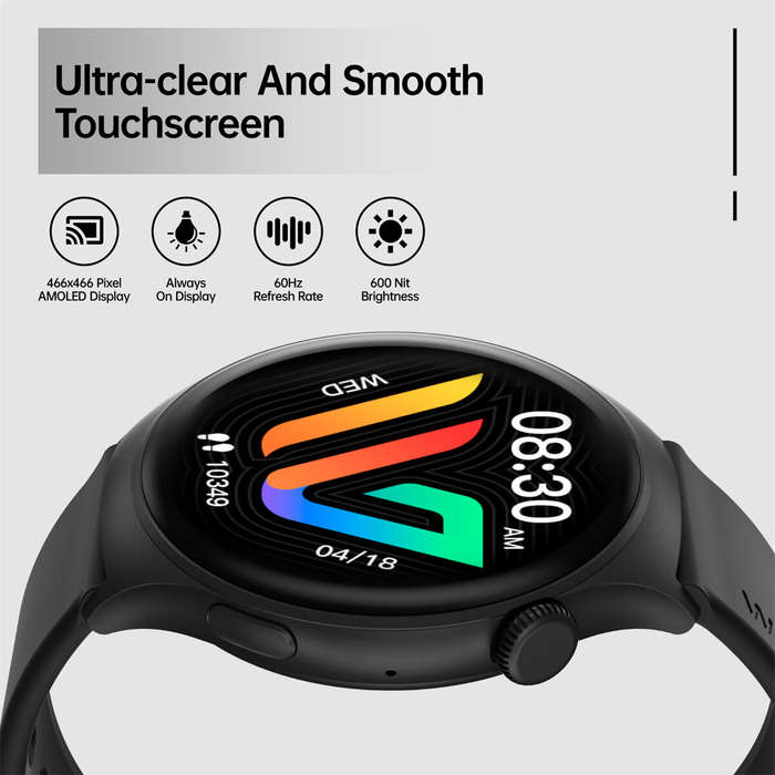 Gold - Weofly Curve 1.43inch AMOLED Display bluetooth Call Heart Rate Blood Pressure Blood Oxygen Mo