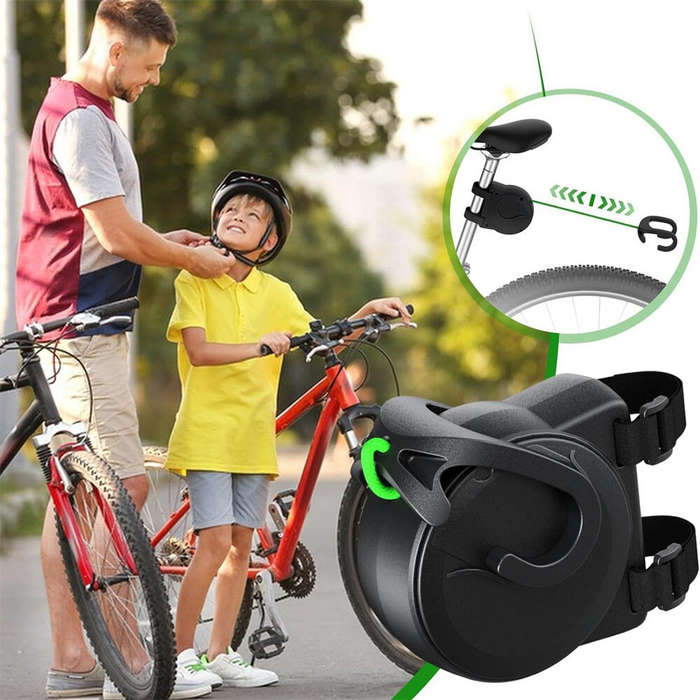 Black - XANES Strong Traction Bicycle Tow Rope Parent-Child Portable Elastic Trailer Pull Rope for M