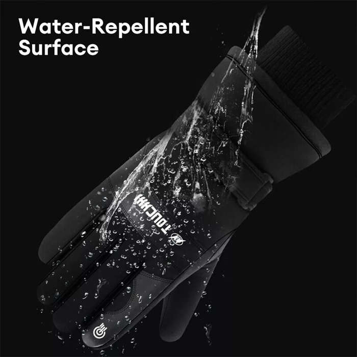 M - TENGOO USB Heated Gloves for Men Cycling Gloves Winter Waterproof Cold Padded Thickened Touch Sc