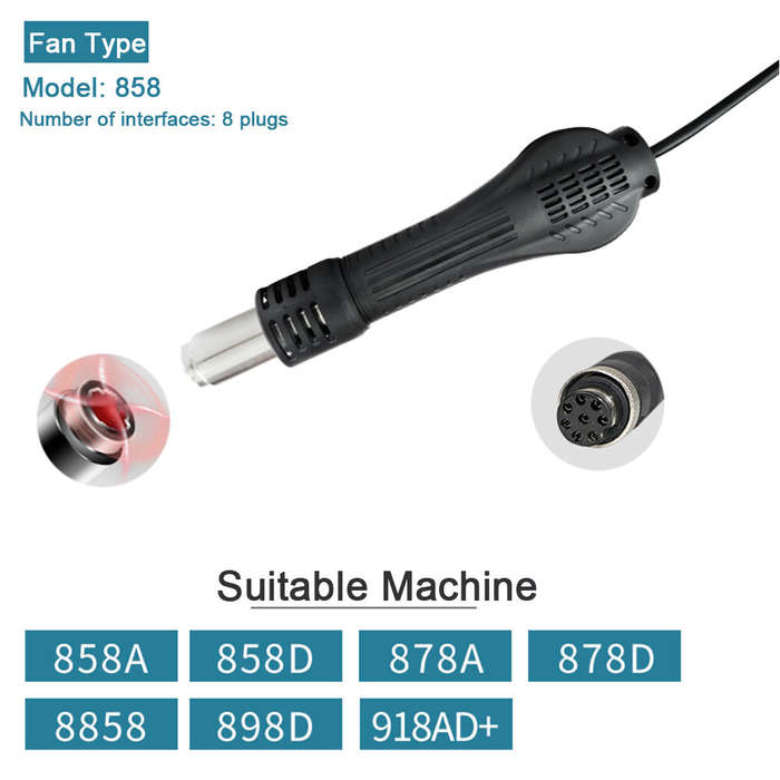 Detachable Tornado Airflow Handle for 858 Fan Model Eight Interfaces for Easy Connection Strong and
