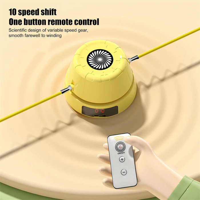 Blue - KALOAD Smart Jump Rope Skipping Machine Wireless Remote Control Type-C Charging Auto Digital