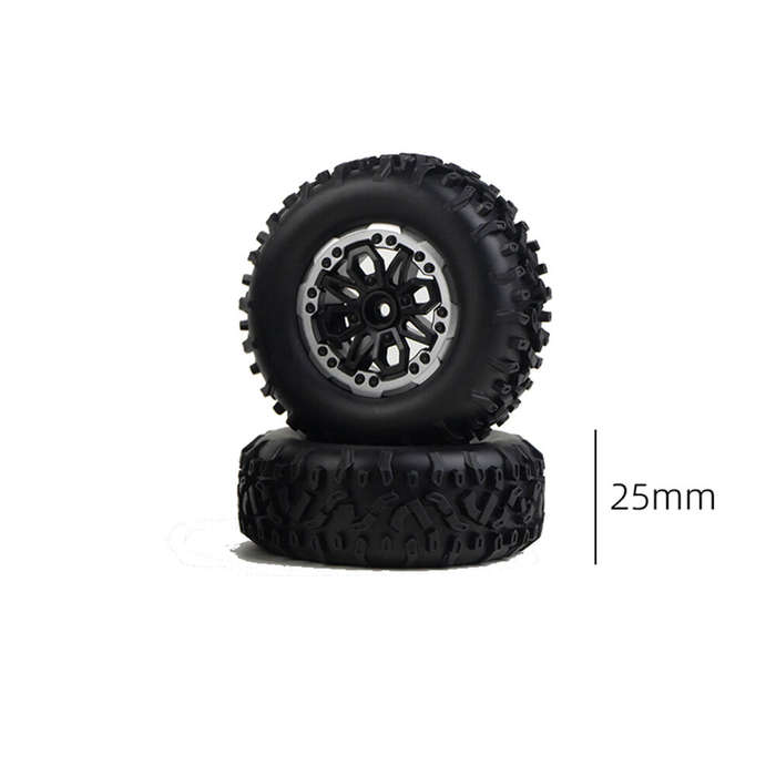 Black - 4PCS SG Pinecone Forset 1205 1/12 RC Car Parts Tires Wheels Rims 5mm Hex Vehicles Models Spa