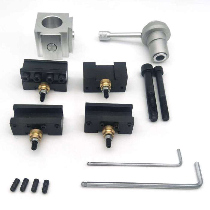 A - Mini Lathe Quick Change Tool Post Holder Set Axa Tool Holder Woodworking Lathe Knife Holder Bori
