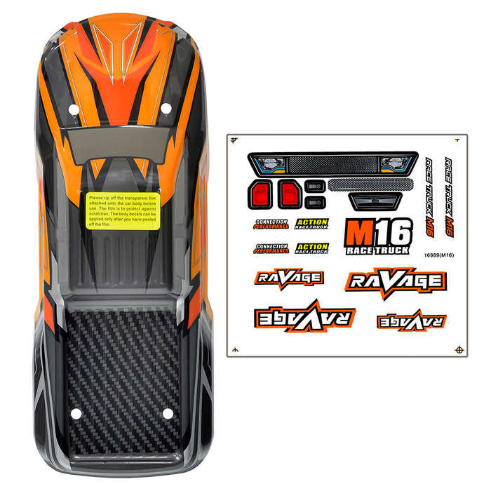 Blue - HBX Haiboxing 16889 16889A PRO 1/16 RC Car Parts Body Shell w/ Sticker Vehicles Models Spare