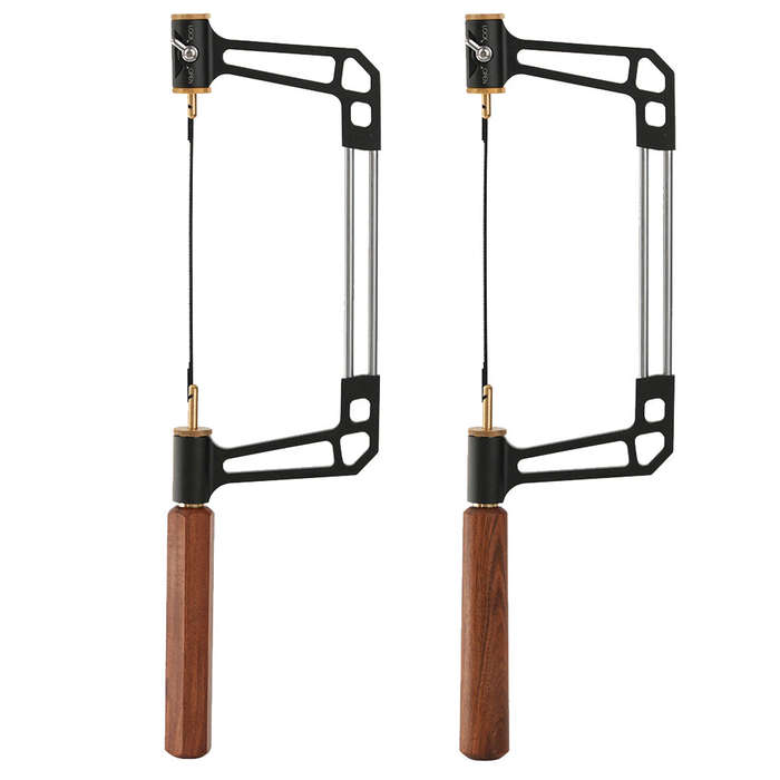 A - GANWEI Coping Saw Adjustable Saw Bow U Type Saw Round/Hexagonal Rosewood handle Aluminum Alloy F