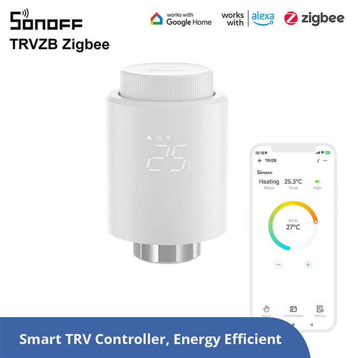SONOFF TRVZB Smart Zigbe Thermostatic Radiator Valve Intelligent Thermostat Temperature Controller A