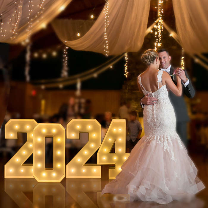 #2 - Unique 2.3ft Giant Balloon Frame Marquee Light Up Numbers with Extra Warm Light Bulb for Uninte
