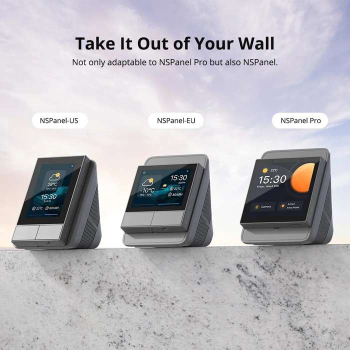 White - SONOFF Enclosure Stand StandB/StandW Base Compatible with NSPanel & NSPanel Pro