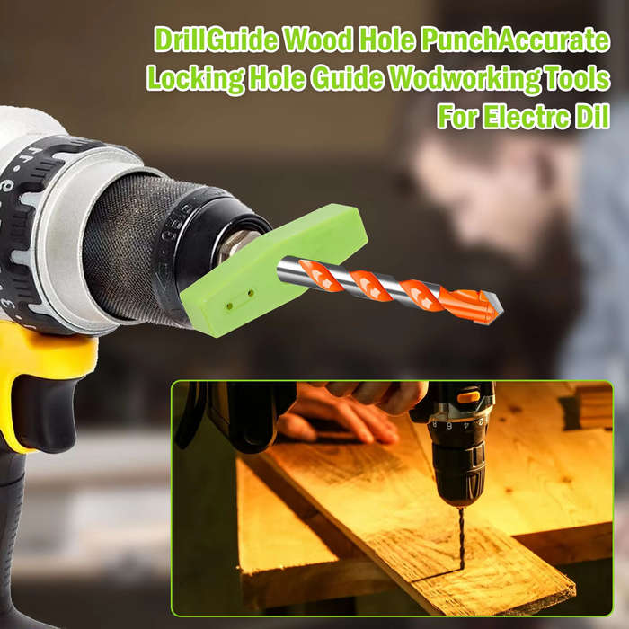 Green - Drill Hole Position Light Locator Plastic Drill Guide Light Locator No Blocking Viewing Dril