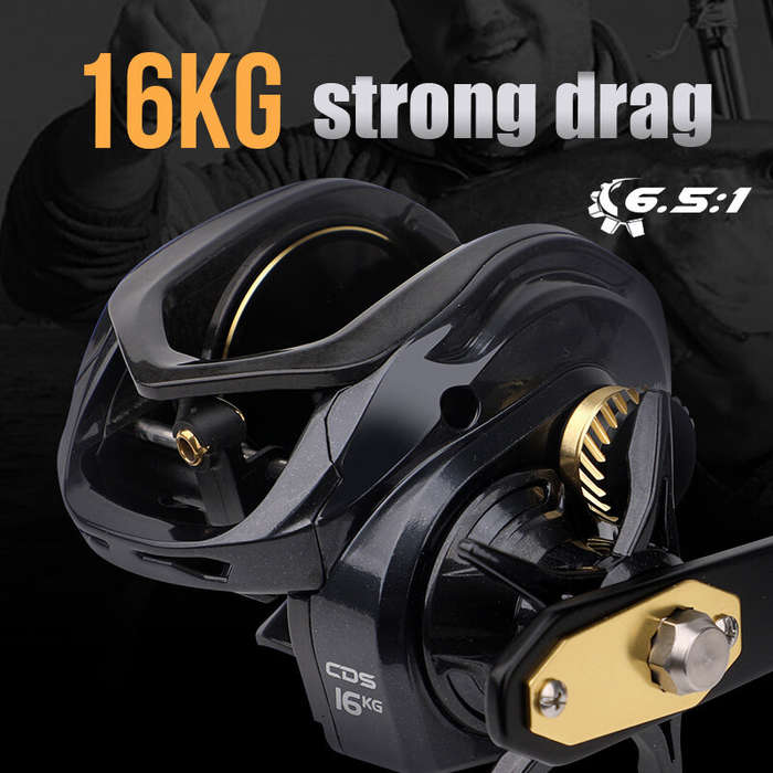 Right hand - 1pc 16kg Drag Power Baitcasting Reel Left/Right Hand Fishing Reel 6.5:1 High-Speed Gear