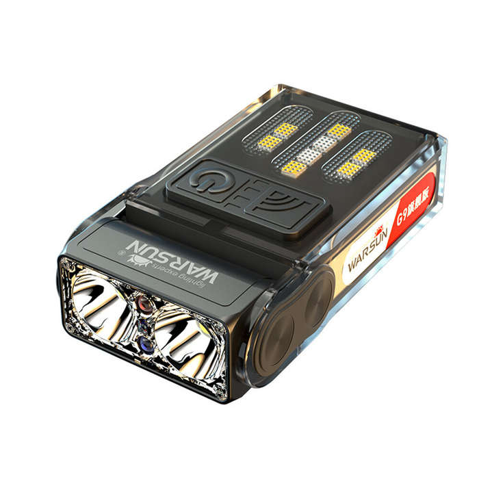 Black - Warsun G9 Hands Motion Sensor LED Clip Headlamp Portable Super Bright Rechargeable Headlight