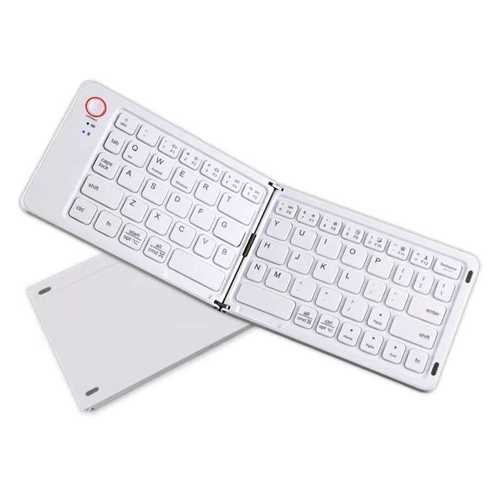 Black - B023 Mini bluetooth Folding Keyboard for IOS/Android/Windows Tablet Mobile Phone Type-C Rech