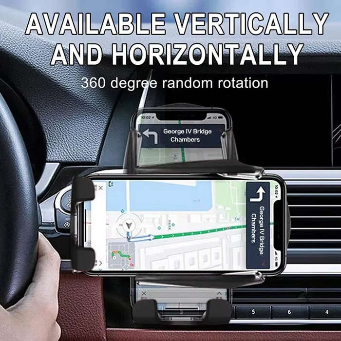 Pink - S11 15W Fast Wireless Car Charger Stand Automatic Clamping Infrared Induction Phone Holder 36