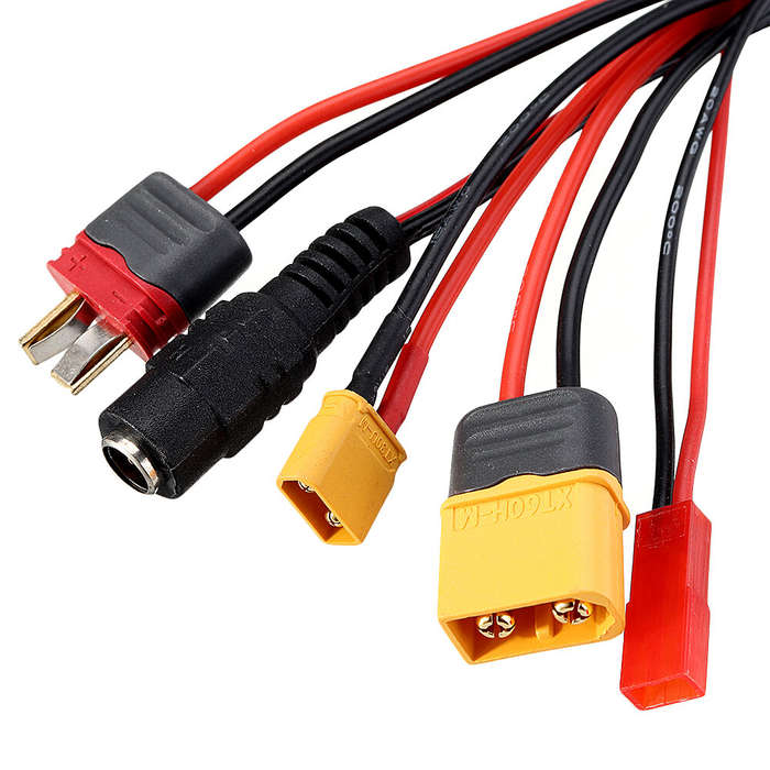 Banana Plug - 20cm 20AWG 4.0mm Banana Plug to XT60 XT30 DC5.5 T Plug Charger Adapter Cable for IMAX