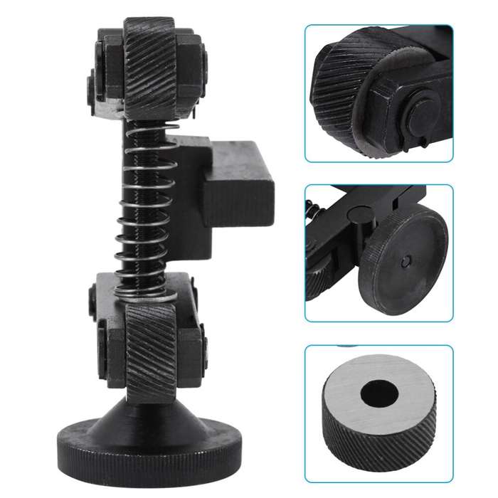Machifit Knurling Knurler Tool Holder Linear Knurl Tool Lathe Adjustable Shank with Wheels Lathe Too
