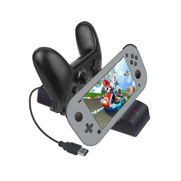 Durable Type-C Charging Dock Station Stand with Data Cable for Nintendo Switch Lite/NS Pro Game Cons