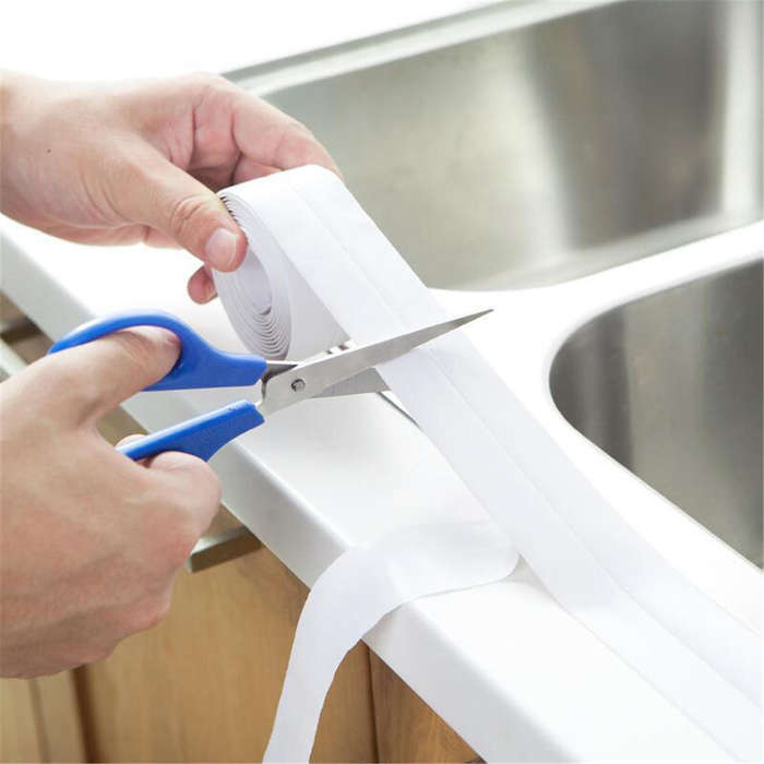 Narrow/Wide Type Waterproof Kitchen Bathroom Toilet Sink Wall Corner PVC Sealing Strip Self Edge