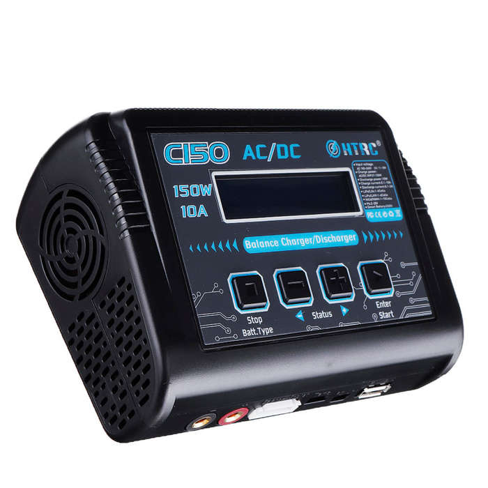 EU Plug - HTRC C150 150W 10A AC/DC Balance Charger Discharger for 1-6S LiPo Battery