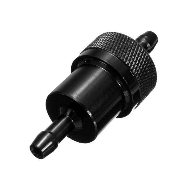 Black - Universal Motorcycle Fuel Filter 1/4inch 6mm CNC Aluminum Alloy ATV Dirt Bike