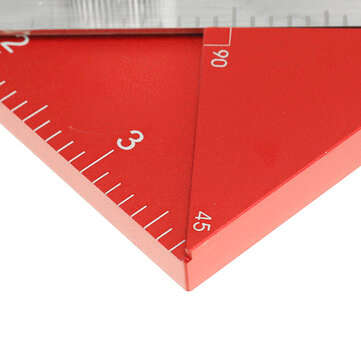 350mm Multifunctional Angle Drawing Ruler with Imperial and Metric Scale Hole Positioning Ruler Wood