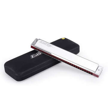 Easttop T28-3 28 Holes C Key Octave Harmonica (COLOR: SILVER)