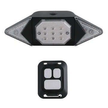 BORUiT 6-Modes Remote Control Smart Bike Turning Signal Taillight Intelligent USB Bicycle Rear Light