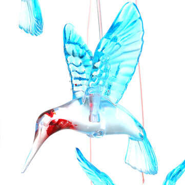 Solar Hummingbird Wind Chime Light Waterproof Color Changing Solar Powered LED