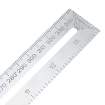 350mm Multifunctional Angle Drawing Ruler with Imperial and Metric Scale Hole Positioning Ruler Wood