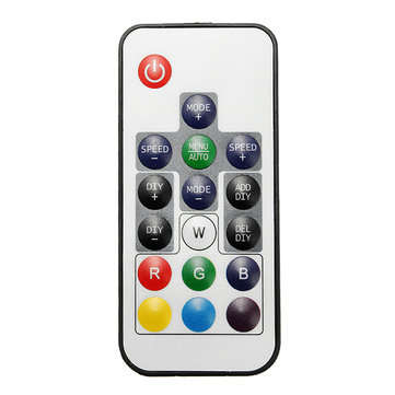 DC5-24V RF Mini Wireless LED RGBW Controller with 17 Keys Remote Control for W2811 W2812 Strip Light