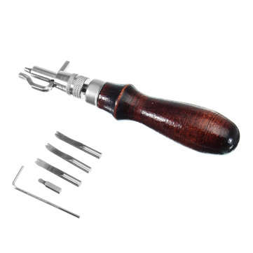 Leather Craft Tool Hand Stitching Sewing Tool Thread Awl Waxed Thimble Kit