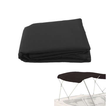 Boat Pontoon 4 Bow Bimini Top Replacement Canvas with Zippered Pockets No Frame (WIDTH: 73''-78'')