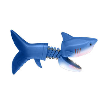 Dinosaur Shark Pecker Telescopic Spring Manipulator Clip Creative Decompression Tri... (COLOR: BLUE)