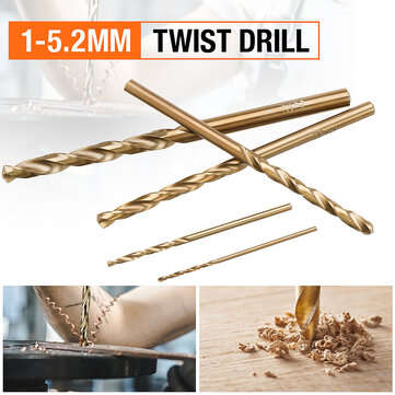 1-5.2mm 4341 Cobalt Drill Bit Set Twsist Shank Lifetime Warranty Drill Straigth Tool (DIAMETER: 1MM)