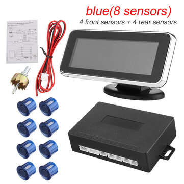 12V 4 LCD Car Parking Sensor Monitor Detector 4/6/8 Radar Sound Alert System (TYPE: #12)
