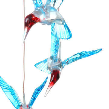 Solar Hummingbird Wind Chime Light Waterproof Color Changing Solar Powered LED