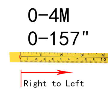 Metric and Inch Self Adhesive Measuring Tape Steel Miter Track Measure Tape Miter Sa... (SIZE: 0-4M)