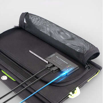 ALLPOWERS 21W Solar Charger with 10000mAh Battery, 3 USB Ports(USB-C and USB-A) SunPower Solar Panel